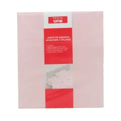 PRECIO UNO - Juego de Sábanas Microfibra 1.5 Plazas