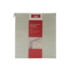 PRECIO UNO - Juego de Sábanas Microfibra 2Plz Beige Pu