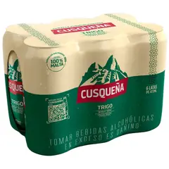 CUSQUEÑA - Cerveza Trigo Lager Six Pack Lata 473 mL