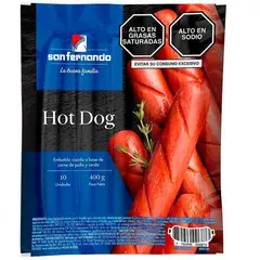 SAN FERNANDO - Hot Dog Empaque 400 g