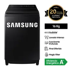 SAMSUNG - LAVADORA ECOBUBBLE 16KG NEGRO
