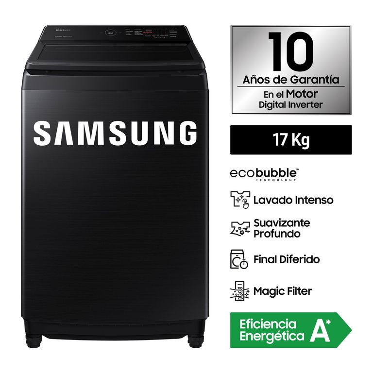 Lavadora Ecobubble 17KG Negro