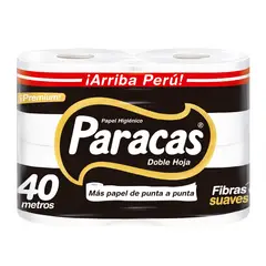 PARACAS - Papel Higiénico Doble Hoja Black Pack 4 Rollos