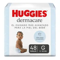 HUGGIES - Pañales Dermacare Talla G Empaque 48 Und