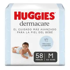HUGGIES - Pañales Dermacare Talla M Empaque 58 Und