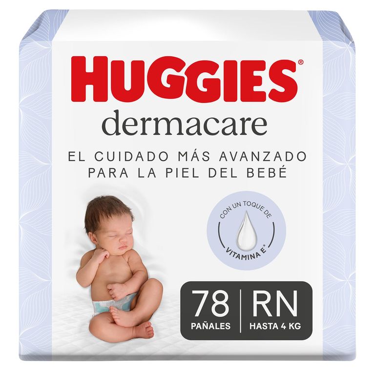Pañales Dermacare Talla RN Empaque 78 Und