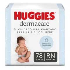 HUGGIES - Pañales Dermacare Talla RN Empaque 78 Und