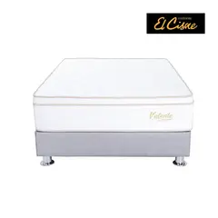 EL CISNE - Juego De Cama Valentte Gris 2 Plazas Colchón + Tarima