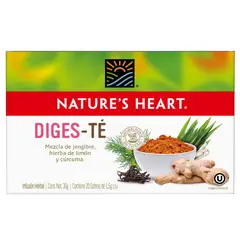 NATURES HEART - Infusión Herbal Diges Té Caja 20 Sobres