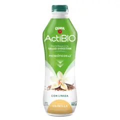 GLORIA - Yogurt Actibio Vainilla Linaza Botella 950 g