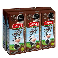 LAIVE - Leche Chocolatada Sixpack Caja 170 mL