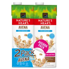 NATURES HEART - Bebida Avena Nature Heart Sin Azúcar Pack 2 Cajas 946 mL