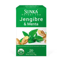 SUNKA - Infusión Jengibre y Menta Caja 20 Und