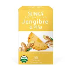 SUNKA - Infusión Filtrante Jengibre y Piña Caja 20 Und