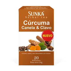 SUNKA - Infusión Cúrcuma Canela y Clavo Caja 20 Und