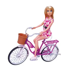 KIDS N PLAY - Muñeca Fashion con Bicicleta
