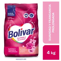 BOLIVAR - Detergente en Polvo Bolívar Cuidado Suavidad Bolsa 4 Kg