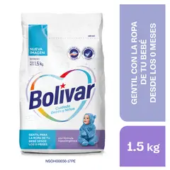BOLIVAR - Detergente en Polvo Cuidado Bebés y Niños Bolsa 1.5 Kg