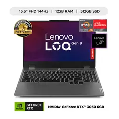 LENOVO - Laptop LOQ AMD Ryzen 5 7235HS 12GB RAM 512GB SSD NVIDIA RTX 3050 15.6" FHD 144 Hz
