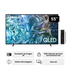 SAMSUNG - Televisor 55" QLED 4K Tizen Os Smart QN55Q60DAGXPE