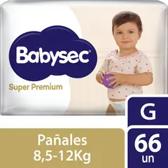 BABYSEC - Pañales Súper Premium Talla G Empaque 66 Und
