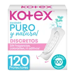 KOTEX - Protectores Diarios Cuidado Puro Caja 120 Und