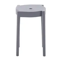 CASA JOVEN - Banquito De Plástico Gris 29 X 49 Cm