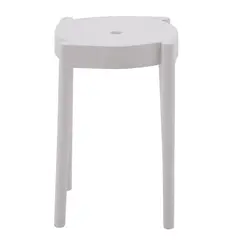 CASA JOVEN - Banquito De Plástico Blanco 29 X 49 Cm