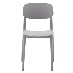 CASA JOVEN - Silla De Plástico Gris 50 X 39 X 79 Cm
