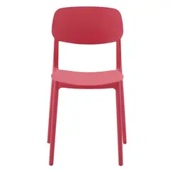 CASA JOVEN - Silla De Plástico Rojo 50 X 39 X 79 Cm