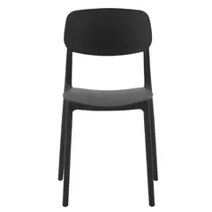 CASA JOVEN - Silla De Plástico Negro 50 X 39 X 79 Cm