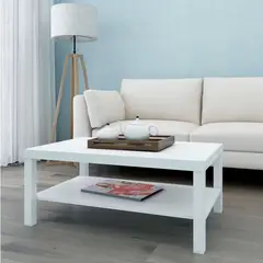 CASA JOVEN - Mesa De Centro Blanca 90 x 60 x 38Cm