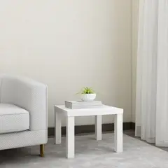 CASA JOVEN - Mesa Lateral Blanca 40 x 40 x 40Cm