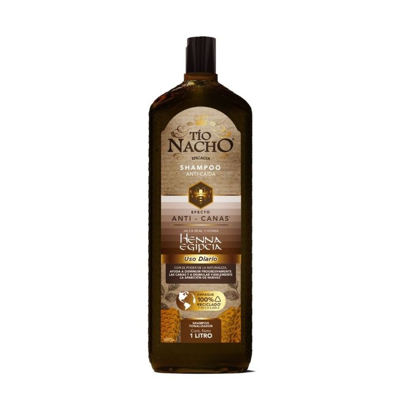 Shampoo Tío Nacho Anticanas Henna Egipcia Botella 1 L