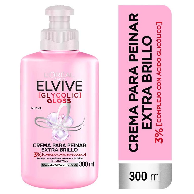 Crema para Peinar Glycolic Gloss Botella 300 mL