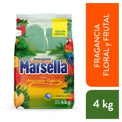 MARSELLA - Detergente en Polvo Amazonia Tropical Bolsa 4 Kg