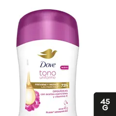 DOVE - Antitranspirante en Barra Tono Uniforme Orquídea Envase 45 g