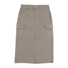 REDWOOD - Falda Jean Larga Cargo Mujer