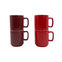 PRECIO UNO - Set x4 Mugs Apilables