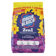 CARR, C - Detergente en Polvo Magia Blanca Lavanda Bolsa 2 Kg