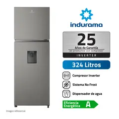 INDURAMA - REFRIGERADORA 324L CROMA CON DISPENSADOR