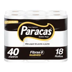 undefined - Papel Higiénico Paracas Premium Doble Hoja Black Empaque 18 Rollos