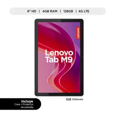 LENOVO - Tab M9 MediaTek Helio G90 4GB RAM 128GB eMMC 4G LTE 9" HD Folio Case + Protector de pantalla