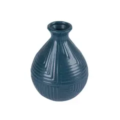 CASA JOVEN - Maceta Ovalada Líneas Verde 15 cm