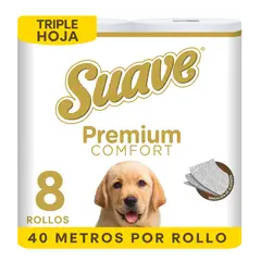 SUAVE - Papel Higiénico Premium Comfort Empaque 8 Und