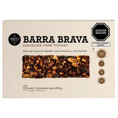 AMARU SUPERFOODS - Barra Chocolate Maní Caja 5 Und