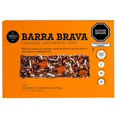 AMARU SUPERFOODS - Barra Chocolate Aguaymanto Coco Caja 5 Und