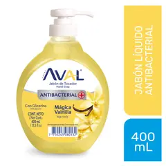 AVAL - Jabón Líquido Antibacterial Mágica Vainilla Envase 400 mL