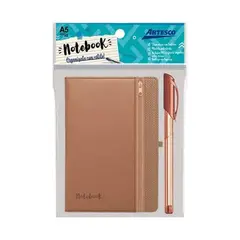 ARTESCO - NOTEBOOK ZIPPER MRN + LAPIC TRIMAX MRN