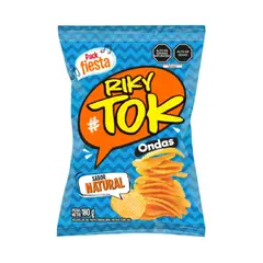 TIYAPUY - Papas Onduladas RikyTok Naturales Bolsa 180 g